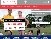 Tablet Screenshot of footballfarnorthcoast.com.au